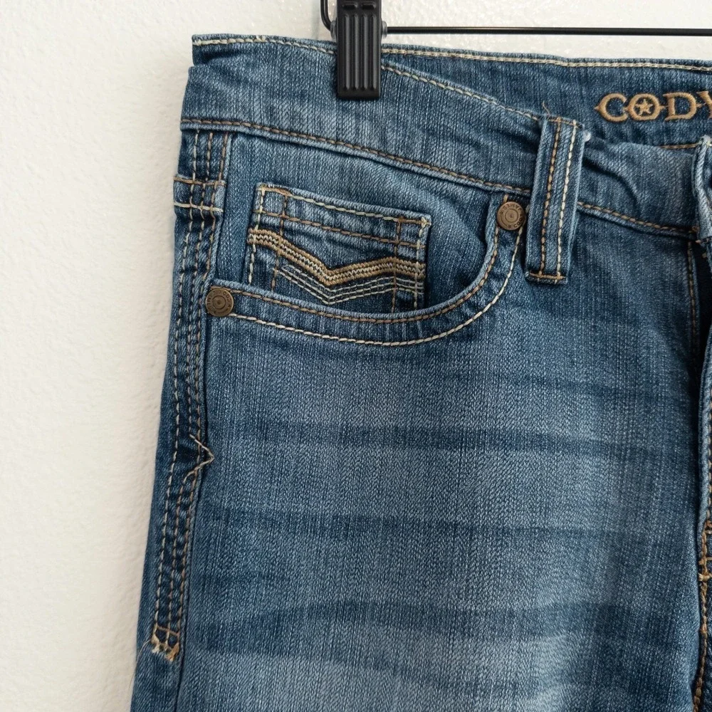 Cody James Jeans Women 30 x 32 Blue Wide Leg Western Bootcut Denim Ranch Cowgirl